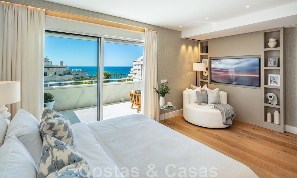 Penthouse de luxe à vendre, rénové dans un style contemporain, avec vue sur la mer dans un complexe sécurisé de la ville de Marbella 43106