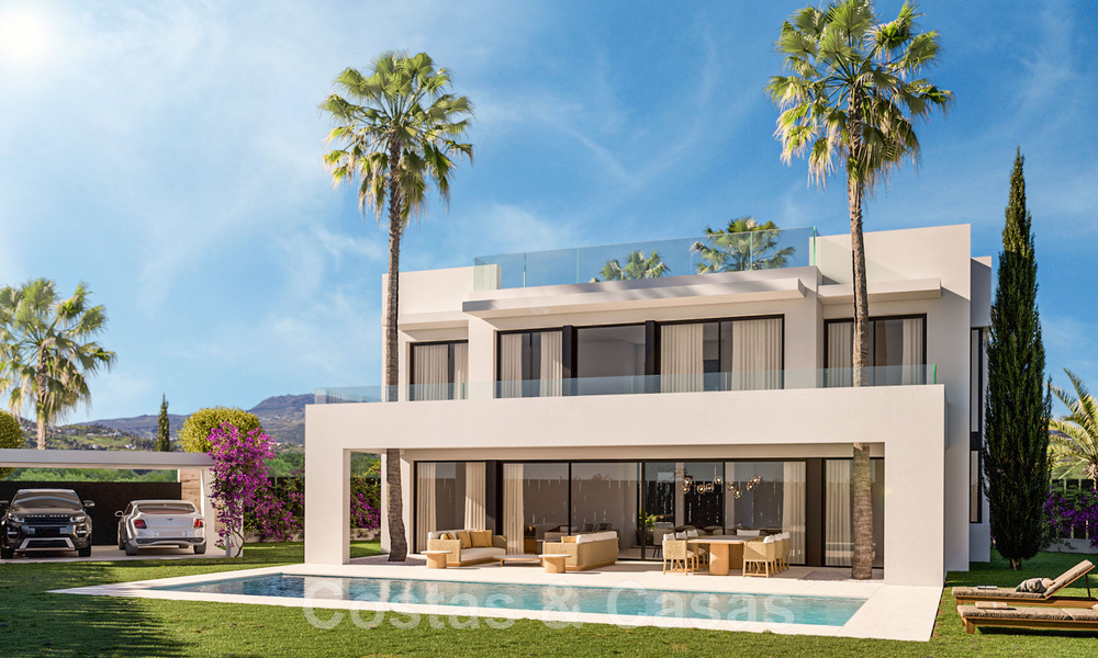 Nouvelles! Villas contemporaines de luxe à vendre à distance de marche d'un club de golf renommé, sur le nouveau Golden Mile entre Marbella et Estepona 43219