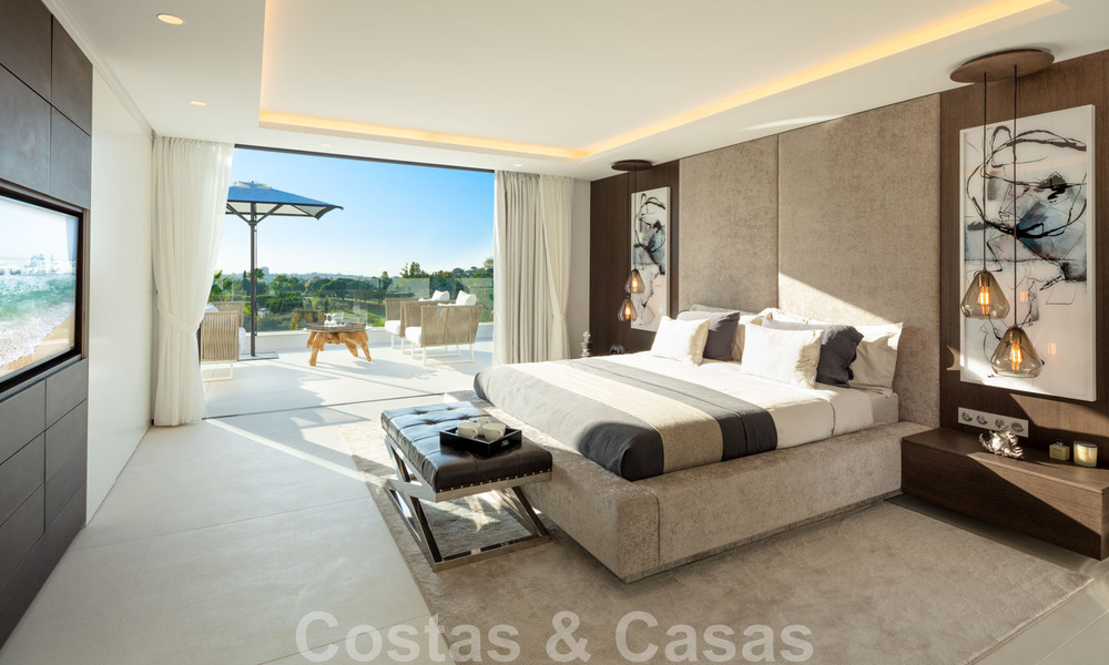 Belle villa contemporaine à vendre au cœur de la vallée du golf de Nueva Andalucia, à Marbella 43038