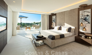 Belle villa contemporaine à vendre au cœur de la vallée du golf de Nueva Andalucia, à Marbella 43038 