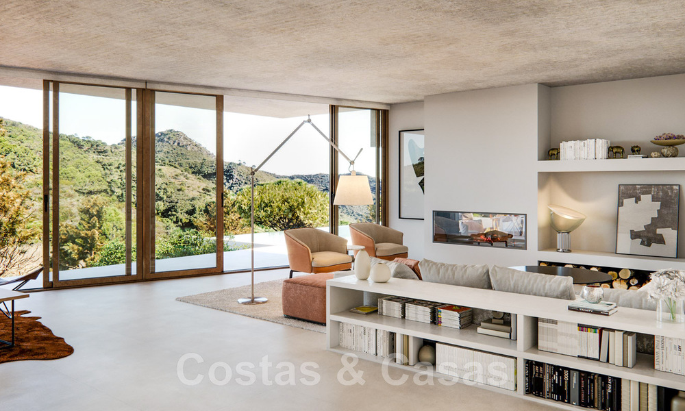 Nouvelle sur le marché ! Villa design innovante à vendre, complètement nichée dans la nature environnante, avec de superbes vues panoramiques à Benahavis - Marbella 43350