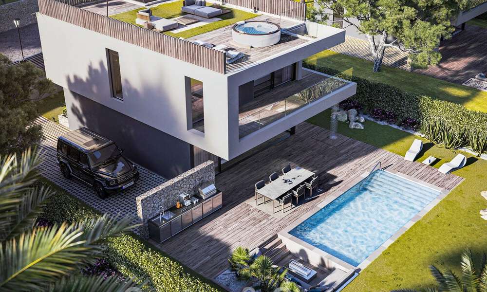Nouvelles sur le marché ! Villas modernes de luxe à vendre dans un complexe de golf sur le nouveau Golden Mile, entre Marbella et Estepona 43359