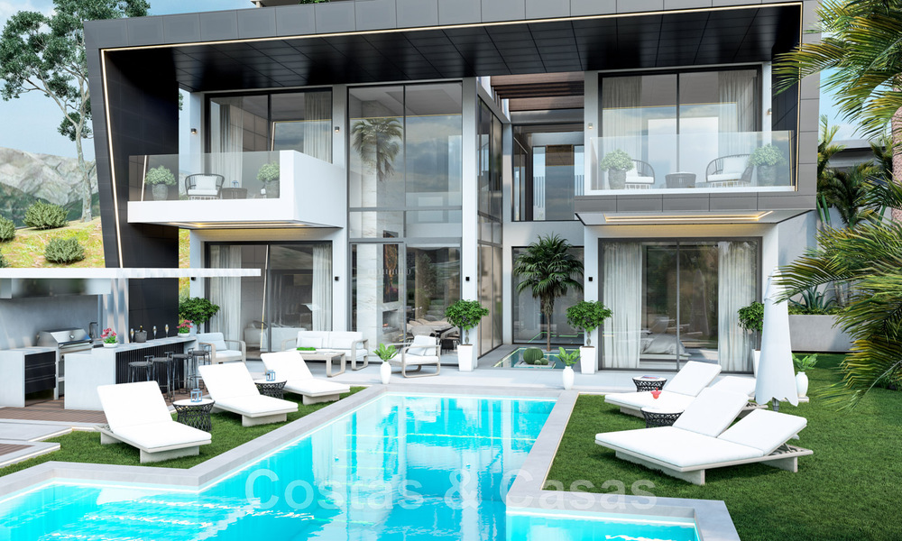 Villas neuves, modernes et luxueuses à vendre, avec jacuzzi sur le solarium, dans une zone de golf exclusive à Benahavis - Marbella 43412