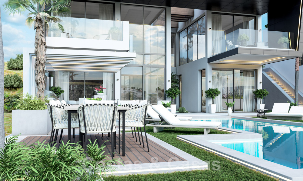 Villas neuves, modernes et luxueuses à vendre, avec jacuzzi sur le solarium, dans une zone de golf exclusive à Benahavis - Marbella 43413
