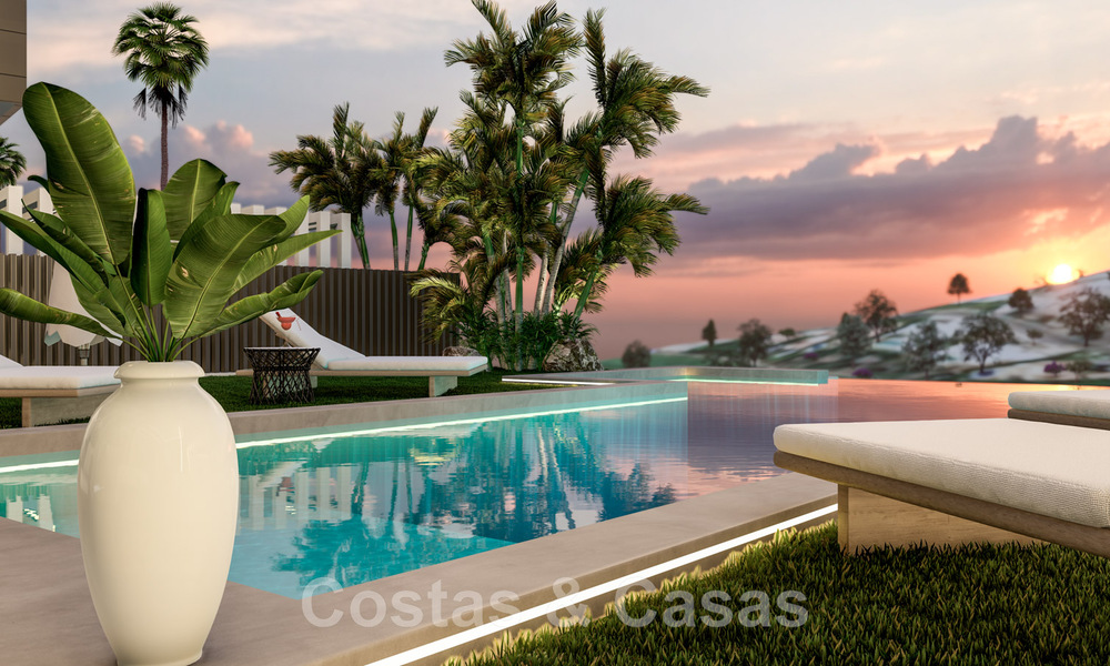 Villas neuves, modernes et luxueuses à vendre, avec jacuzzi sur le solarium, dans une zone de golf exclusive à Benahavis - Marbella 43414