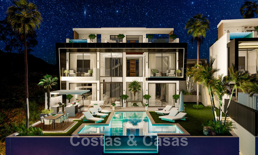 Villas neuves, modernes et luxueuses à vendre, avec jacuzzi sur le solarium, dans une zone de golf exclusive à Benahavis - Marbella 43416