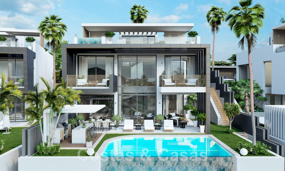 Villas neuves, modernes et luxueuses à vendre, avec jacuzzi sur le solarium, dans une zone de golf exclusive à Benahavis - Marbella 43417
