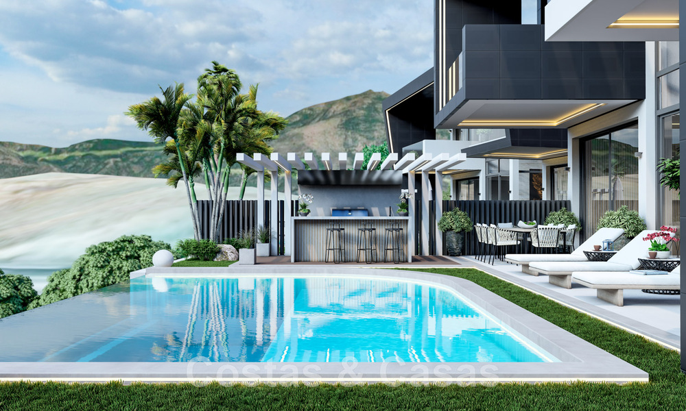 Villas neuves, modernes et luxueuses à vendre, avec jacuzzi sur le solarium, dans une zone de golf exclusive à Benahavis - Marbella 43419