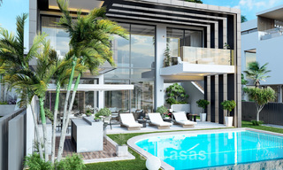 Villas neuves, modernes et luxueuses à vendre, avec jacuzzi sur le solarium, dans une zone de golf exclusive à Benahavis - Marbella 43421 