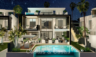 Villas neuves, modernes et luxueuses à vendre, avec jacuzzi sur le solarium, dans une zone de golf exclusive à Benahavis - Marbella 43424 