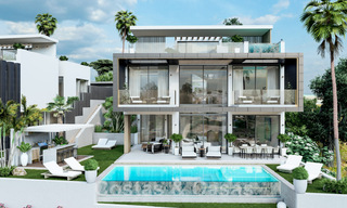 Villas neuves, modernes et luxueuses à vendre, avec jacuzzi sur le solarium, dans une zone de golf exclusive à Benahavis - Marbella 43425 