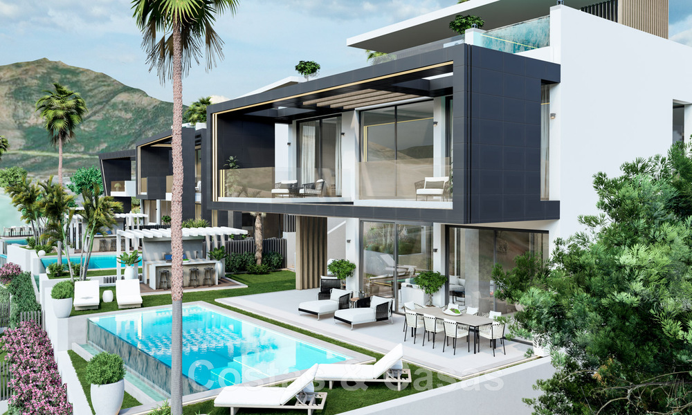 Villas neuves, modernes et luxueuses à vendre, avec jacuzzi sur le solarium, dans une zone de golf exclusive à Benahavis - Marbella 43426