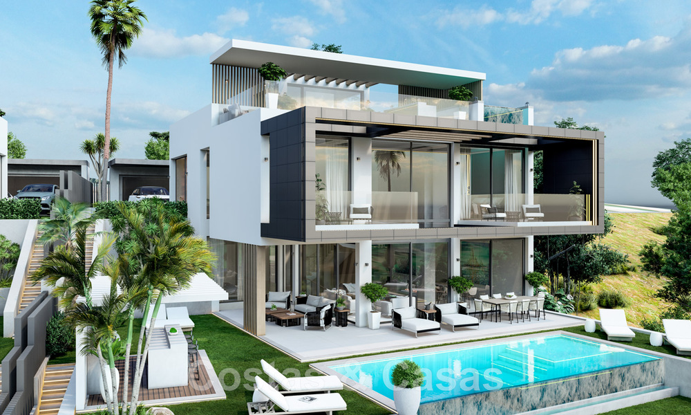 Villas neuves, modernes et luxueuses à vendre, avec jacuzzi sur le solarium, dans une zone de golf exclusive à Benahavis - Marbella 43427