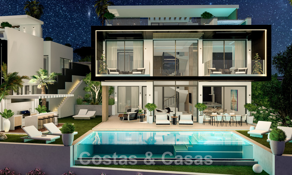 Villas neuves, modernes et luxueuses à vendre, avec jacuzzi sur le solarium, dans une zone de golf exclusive à Benahavis - Marbella 43430