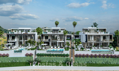 Villas neuves, modernes et luxueuses à vendre, avec jacuzzi sur le solarium, dans une zone de golf exclusive à Benahavis - Marbella 43431