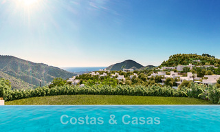 Nouvelles villas de luxe modernistes à vendre, avec beaucoup d'intimité et vue sur la mer, dans une communauté surveillée sur les collines de Marbella 43385 