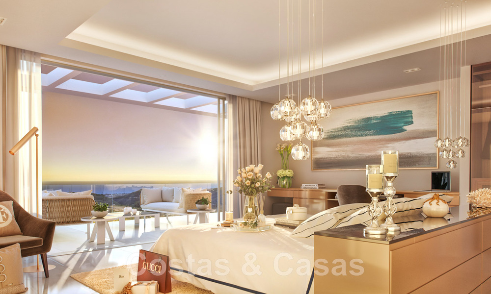 Nouvelles villas de luxe modernistes à vendre, avec beaucoup d'intimité et vue sur la mer, dans une communauté surveillée sur les collines de Marbella 43388