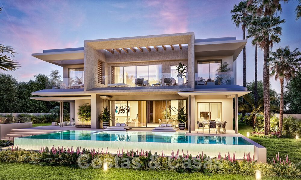 Nouvelles villas de luxe modernistes à vendre, avec beaucoup d'intimité et vue sur la mer, dans une communauté surveillée sur les collines de Marbella 52437