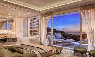 Nouvelles villas de luxe modernistes à vendre, avec beaucoup d'intimité et vue sur la mer, dans une communauté surveillée sur les collines de Marbella 52446 