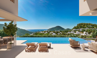 Nouvelles villas de luxe modernistes à vendre, avec beaucoup d'intimité et vue sur la mer, dans une communauté surveillée sur les collines de Marbella 52447 