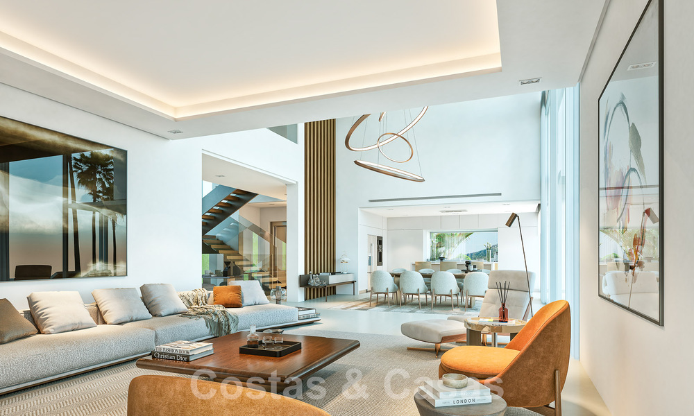 Nouvelles villas de luxe modernistes à vendre, avec beaucoup d'intimité et vue sur la mer, dans une communauté surveillée sur les collines de Marbella 52451