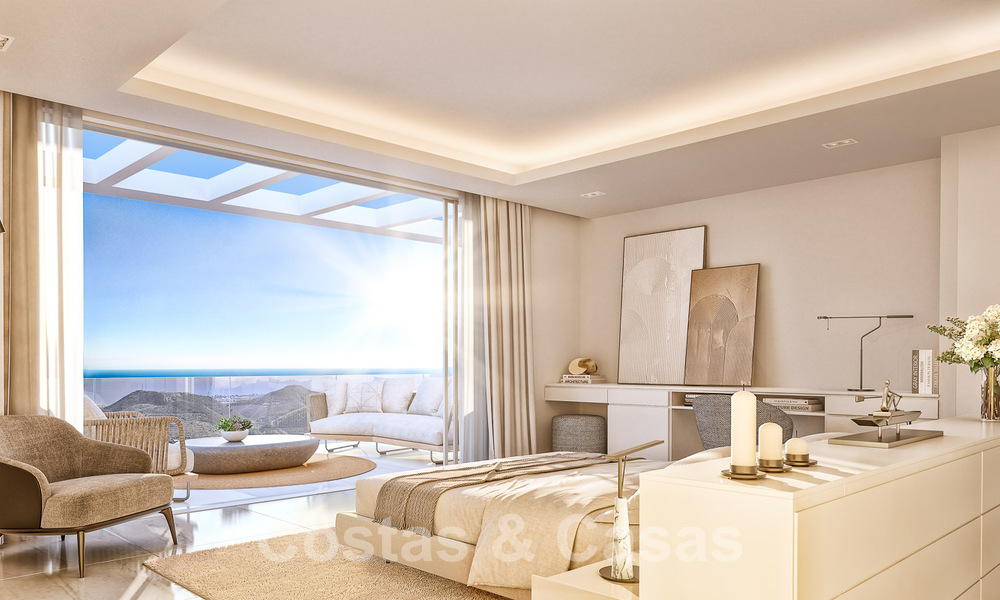 Nouvelles villas de luxe modernistes à vendre, avec beaucoup d'intimité et vue sur la mer, dans une communauté surveillée sur les collines de Marbella 52453