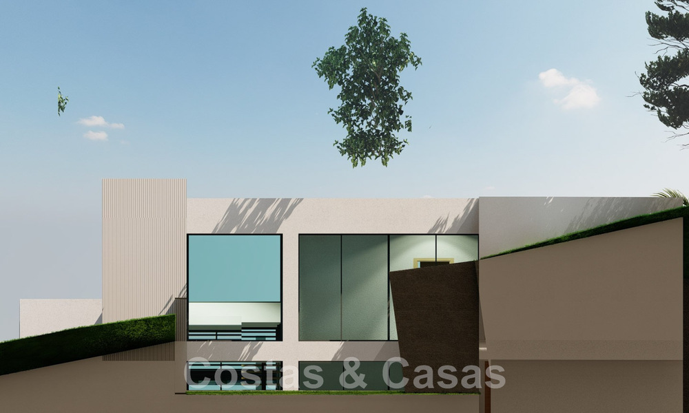 2 Parcelles + projet de construction exclusif à vendre pour une majestueuse villa contemporaine à Nueva Andalucia, Marbella 43916