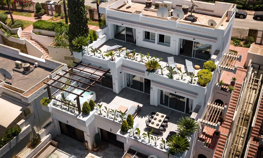 Penthouse de luxe entièrement rénové à vendre dans un style scandinave avec de grandes terrasses sur la Golden Mile de Marbella 44279