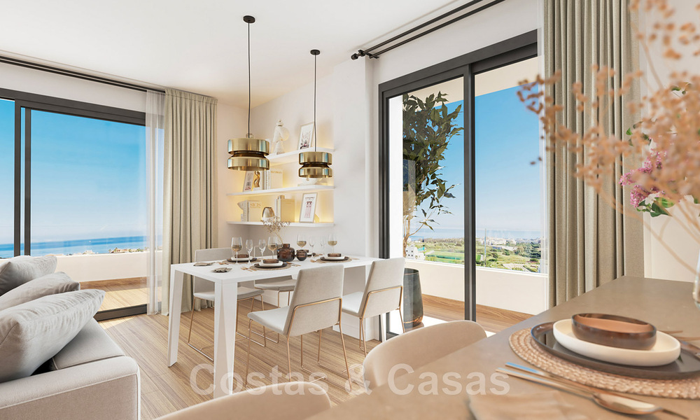 Appartements modernes de 2 ou 3 chambres à vendre dans un nouveau complexe avec vue sur la mer dans le centre d'Estepona 44290