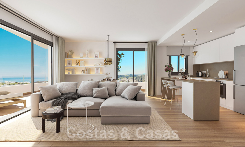 Appartements modernes de 2 ou 3 chambres à vendre dans un nouveau complexe avec vue sur la mer dans le centre d'Estepona 44291
