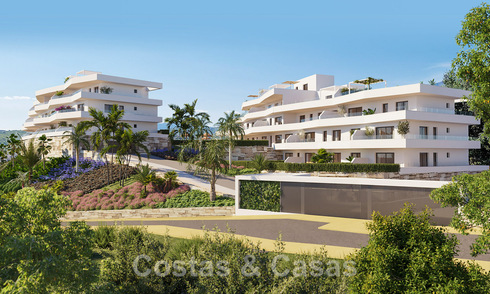 Appartements modernes de 2 ou 3 chambres à vendre dans un nouveau complexe avec vue sur la mer dans le centre d'Estepona 44300