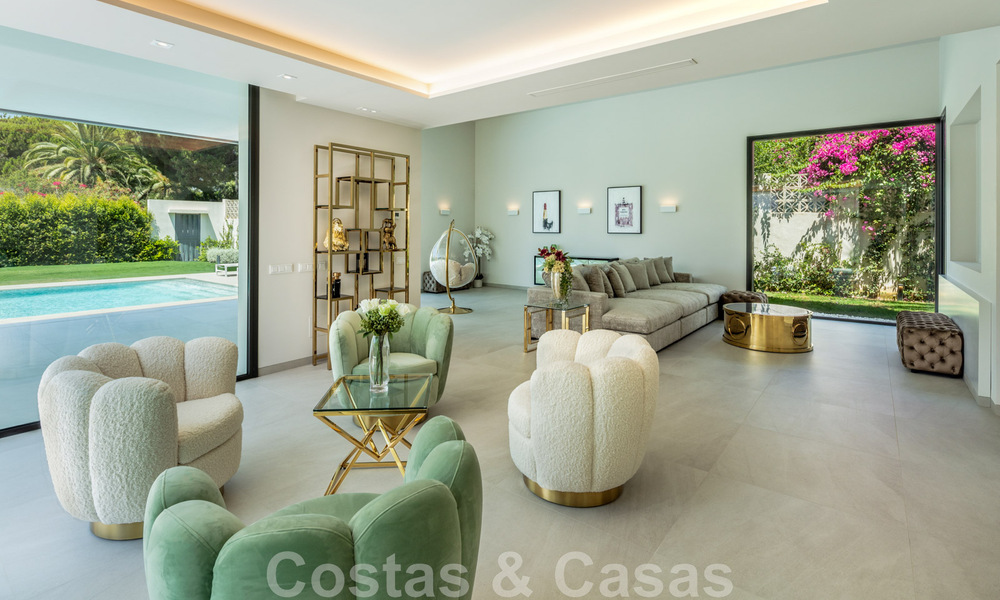 Impressionnante villa de luxe moderne avec vue imprenable sur la mer, à vendre dans une urbanisation recherchée de la Golden Mile de Marbella 44539