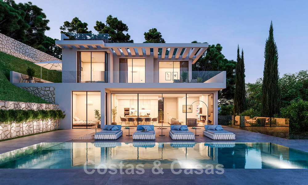 Nouvelle villa de conception moderniste à vendre avec une vue phénoménale sur la mer, à distance de marche de la plage de Benalmadena, Costa del Sol 44584
