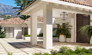 Vente d'une imposante villa méditerranéenne de luxe de style Ibiza, située dans un quartier résidentiel très recherché au cœur de Nueva Andalucia, à Marbella 44618 