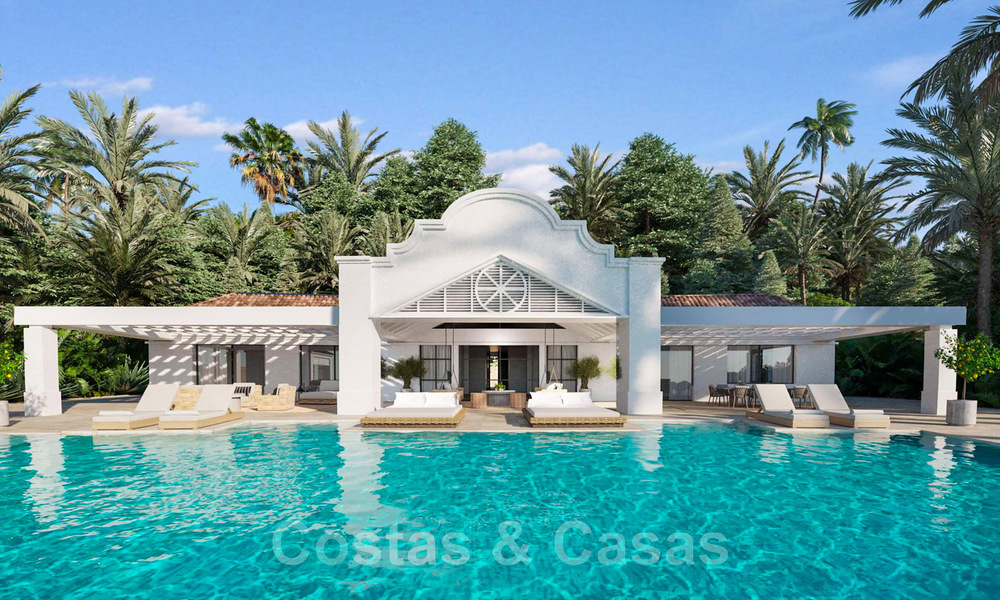 Vente d'une imposante villa méditerranéenne de luxe de style Ibiza, située dans un quartier résidentiel très recherché au cœur de Nueva Andalucia, à Marbella 44619