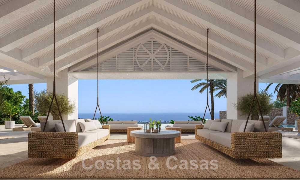 Vente d'une imposante villa méditerranéenne de luxe de style Ibiza, située dans un quartier résidentiel très recherché au cœur de Nueva Andalucia, à Marbella 44624