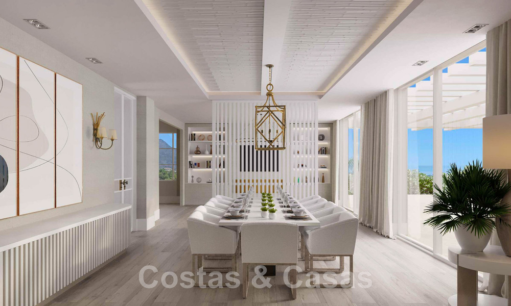 Vente d'une imposante villa méditerranéenne de luxe de style Ibiza, située dans un quartier résidentiel très recherché au cœur de Nueva Andalucia, à Marbella 44626