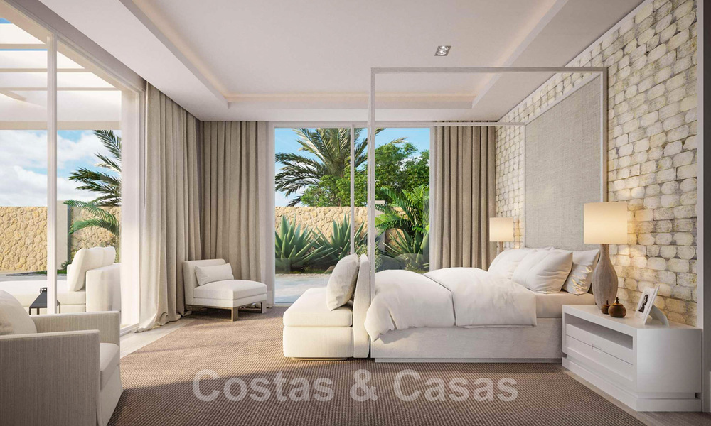 Vente d'une imposante villa méditerranéenne de luxe de style Ibiza, située dans un quartier résidentiel très recherché au cœur de Nueva Andalucia, à Marbella 44629