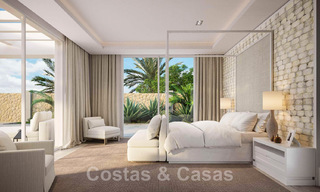 Vente d'une imposante villa méditerranéenne de luxe de style Ibiza, située dans un quartier résidentiel très recherché au cœur de Nueva Andalucia, à Marbella 44629 