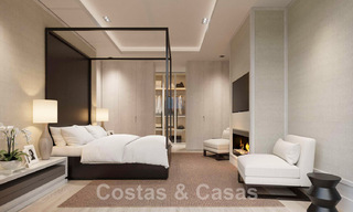 Vente d'une imposante villa méditerranéenne de luxe de style Ibiza, située dans un quartier résidentiel très recherché au cœur de Nueva Andalucia, à Marbella 44630 