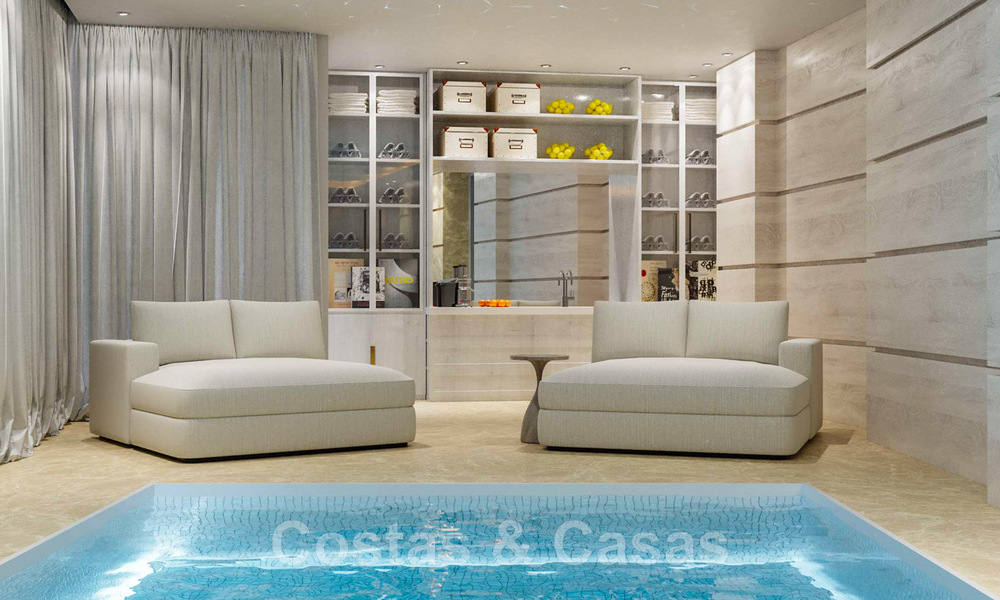 Vente d'une imposante villa méditerranéenne de luxe de style Ibiza, située dans un quartier résidentiel très recherché au cœur de Nueva Andalucia, à Marbella 44637