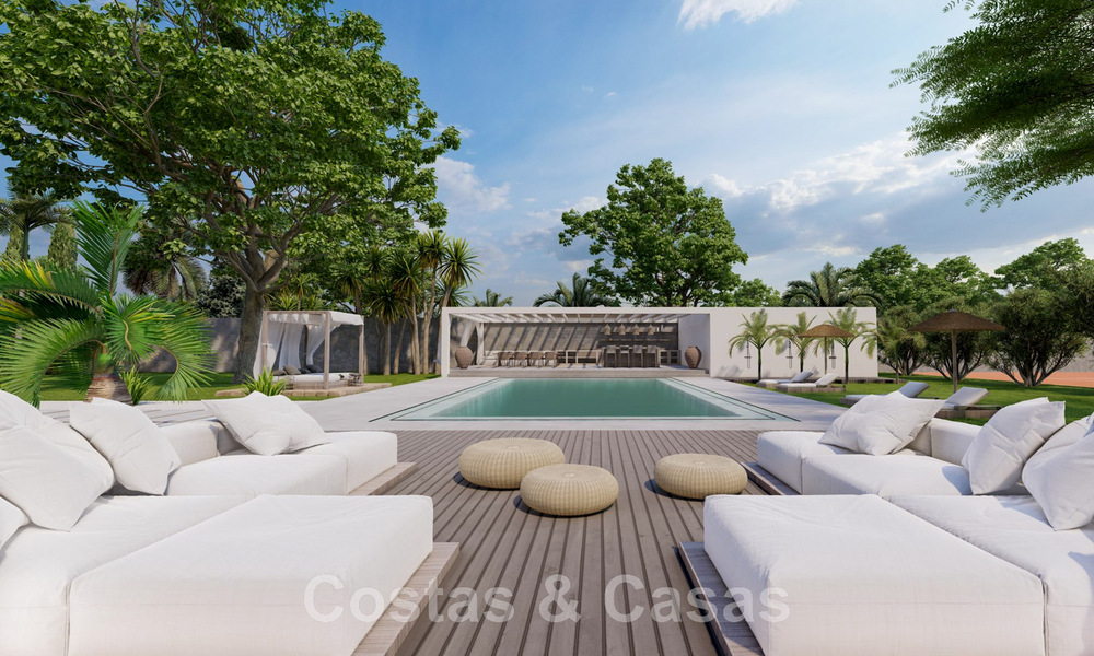 Sublime villa de luxe à vendre sur un grand terrain, à l'architecture méditerranéenne, proche de la plage sur le nouveau Golden Mile entre Marbella et Estepona 44959
