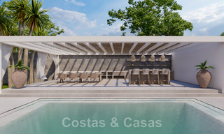 Sublime villa de luxe à vendre sur un grand terrain, à l'architecture méditerranéenne, proche de la plage sur le nouveau Golden Mile entre Marbella et Estepona 44975 