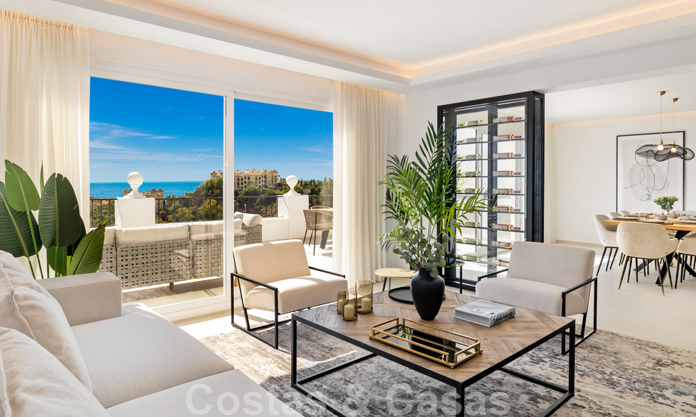 Spacieux penthouse de luxe entièrement rénové à vendre avec vue sur la mer à Benahavis - Marbella 45310