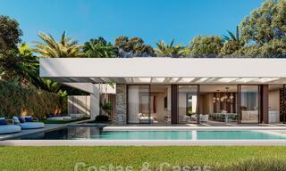 Nouvelle villa de luxe ultramoderne à vendre avec un design architectural, en première ligne du golf Los Naranjos à Nueva Andalucia, Marbella 46030 