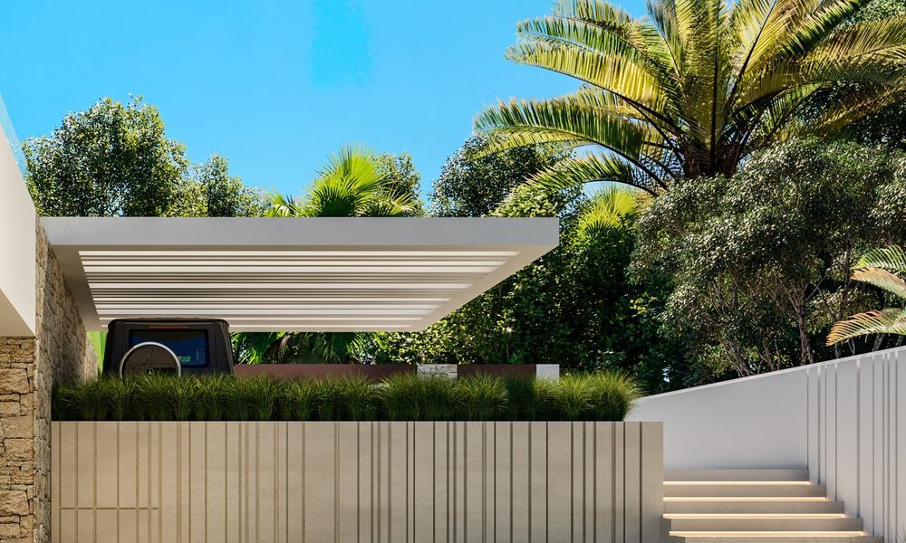 Nouvelle villa de luxe ultramoderne à vendre avec un design architectural, en première ligne du golf Los Naranjos à Nueva Andalucia, Marbella 46037