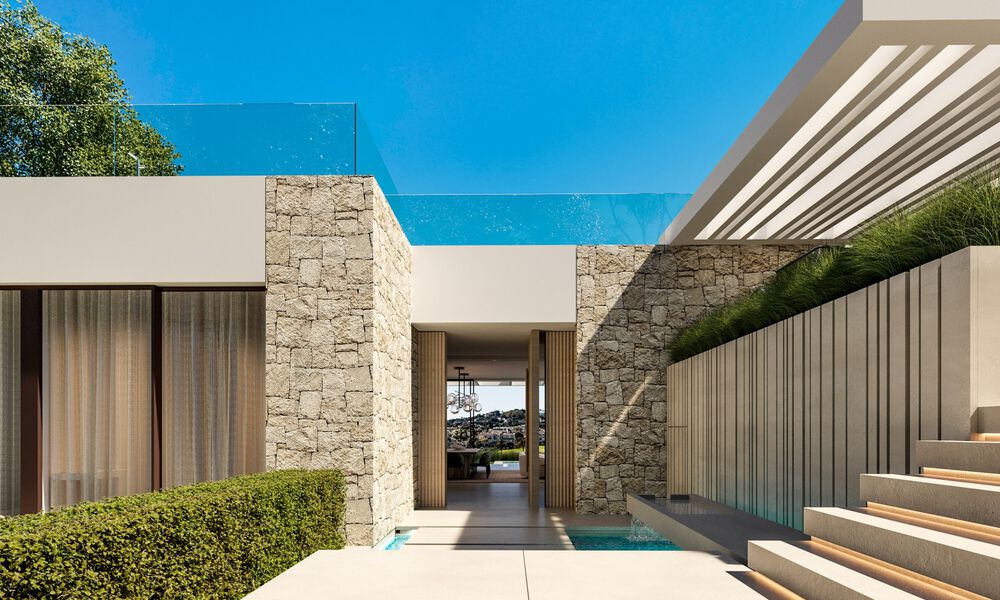 Nouvelle villa de luxe ultramoderne à vendre avec un design architectural, en première ligne du golf Los Naranjos à Nueva Andalucia, Marbella 46038