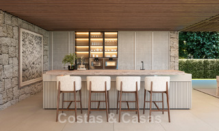 Villa design d'avant-garde à vendre avec de nombreuses commodités de luxe, entourée de terrains de golf à Nueva Andalucia, Marbella 46020 