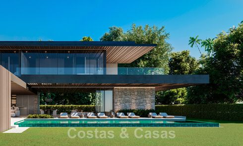Villa design d'avant-garde à vendre avec de nombreuses commodités de luxe, entourée de terrains de golf à Nueva Andalucia, Marbella 46023