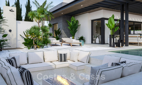 Villas élégantes et modernes de nouvelle construction à vendre avec vue panoramique à proximité du terrain de golf dans la vallée de Mijas, sur la Costa del Sol 45705